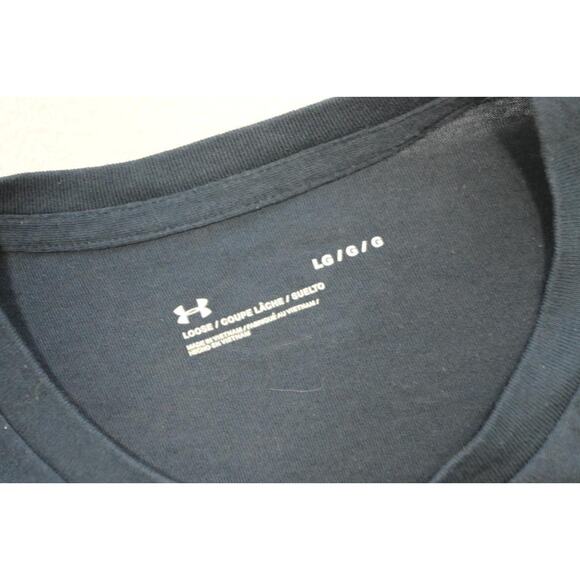 Under Armour Gym Shirt HeatGear Performance Short Sleeve Blue Mens Size Large - Picture 7 of 9